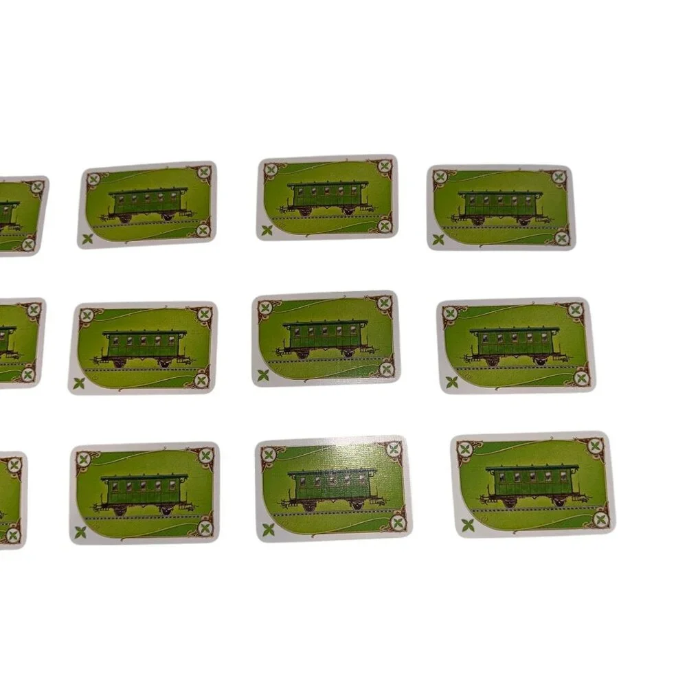 Days of Wonder Ticket to Ride Set of 12 Green Caboose Car Train Cards Parts
